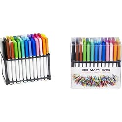 DariceMar100FibraColoredMarkerswithStorageRack,100Count