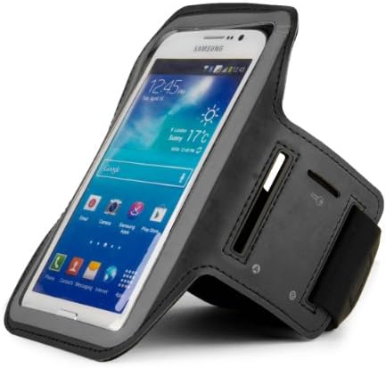 SumacLife Hybrid Sports Armband w/ Key Slot for Alcatel One Touch Hero / Touch Idol X+ / Pop C9 / POP S7 / POP S9 (Black)