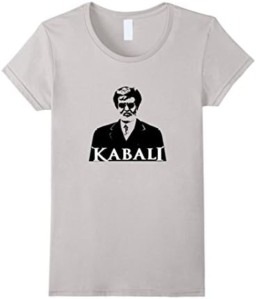 Women's Kabali Movie Rajinikanth t-shirt - Fan Made Small Silver