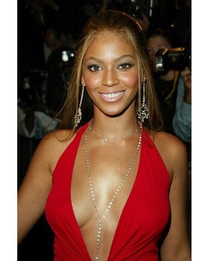 Beyonce Knowles 12x16 Matte Color Photo (Low Cut Dress)
