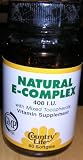 Country Life Natural E Complex 400 IU 60 Softgels
