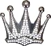 JEWELED CROWN Metal Belt Buckle