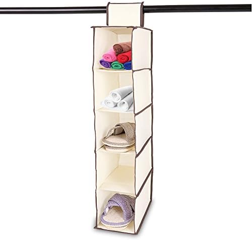 KMASHI® 5-Shelf Hanging Closet Organizer Collection Durable Shoe Cabinet Hanging Shelves Storage Cabinet For Clothes, Sweater, Shoes, Hangbags