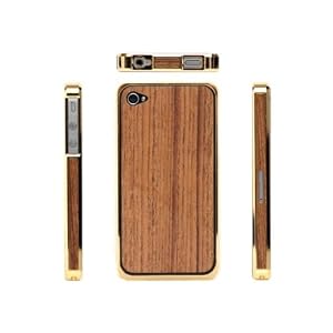 Luxury Golden and Teak Wood iPhone 4S Case