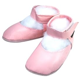 Buskins Baby Shoes: Partees Pink Baby Shoes (Size=3:(6-12M) 4.5\")