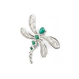 Turquoise Dragonfly Pin in Sterling Silver