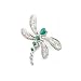 Turquoise Dragonfly Pin in Sterling Silver