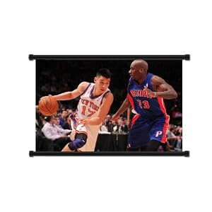 Jeremy Lin New York Knicks NBA Fabric Wall Scroll Poster