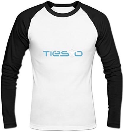 Knocktry Mens Fashion Dj Tiesto DIY Baseball Long T Shirt L White