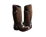 Bogs Women's Plimsoll Prince Of Wales Tall Waterproof Winter & Rain Boot,Chocolate,8 M US