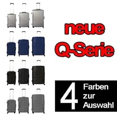 3-teiliges Q-Polycarbonat-Trolley-Koffer-Set in 4 verschiedenen Farben zur Auswahl