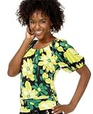 Baby Phat - Baby Phat Plus Size Ruched Floral-Printed Top