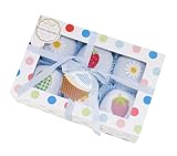 The Baby Bunch Cupcakes Box of Six – Blue and White, 0-6 Months