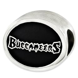 Sterling Silver Enameled Tampa Bay Buccaneers NFL Bead for Refletion Series