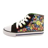 Sesame Street Toddler Hi-Tops Sneakers Shoes with Elmo, Big Bird, Cookie Monster, Bert, Ernie & Gang