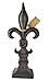 LuLu Decor, Cast Iron Fleur De Lis Door Stop, Door Stopper (Antique Black)