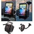TheTechTree - En Holder Car Kit pare-brise Vent Cradle Mount avec Chargeur voiture gratuite pour HTC Zeta, Wildfire S, Sensation , XE, XL, Desire, C, S, Z, HD, EVO 3D, Titan, Incredible S, HD2, One X, XL, V, S