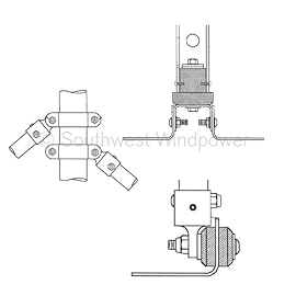 Sternmount Marine Tower Kit (For AIR Wind Turbines)