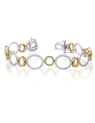 14K Two Tone Gold 1.08ct Diamond Bracelet