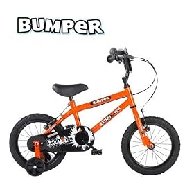 New 2012 Bumper Kids 14" Boys Stunt Rider BMX Bike In Orange (Age 4 - 6)