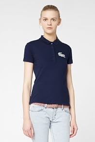 L!VE Short Sleeve Stretch Pique Colored Winking Crocodelle Polo
