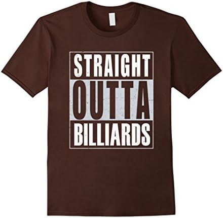 Men's Straight Outta Billiards Awesome T-Shirt Medium Brown