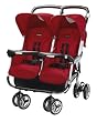 Peg-Perego 2011 Aria Twin 60/40 Stroller, Geranium Peg-Perego 2011 Aria Twin 60/40 Stroller, Geranium