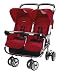 Peg-Perego Aria Twin 60/40 Stroller, Geranium