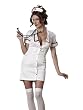 Sexy Nurse Long Dress Naughty Nurse Costume Deluxe Theatre Costumes Temperature Rising 4 Piece Set