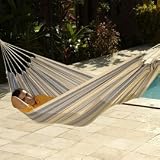 Small Panama Hammock - Blue and Natural (9 ft 4 in)