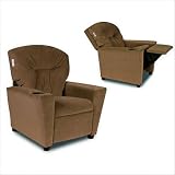 Cup Holder Toffee Crypton Super Fabric Kids' Recliner Chair