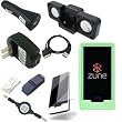 Ultimate Premium Accessory Bundle Combo for Microsoft Zune HD 16GB / 32GB Series MP3 Player: Green Silicone Skin Case Cover, USB 2in1 Data Sync Cable, USB Car Charger, USB Wall / Travel / AC Adapter Charger, 3.5mm Auxillary Retractable Cable, Belt Clip, Armband, Portable Foldable Speaker Dock, and a Screen Protector