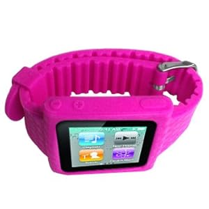 Cbus Wireless Hot Pink Silicone Sports Watch Band Wrist Strap for iPod Nano 6th / Nano 6G / Nano 6th Gen