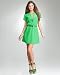 Belted Trapeze Shirt Dress - KELLY GREEN (S)