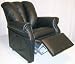 Kitchen & Housewares : Black Vinyl V-Back Kid Recliner with Storage Pockets