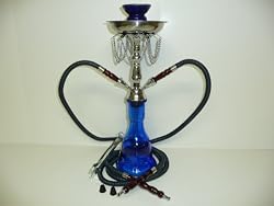 Ultra Premium Beamer 2 Hose Hookah Nargila Pipe, 5 Boxes of Beamer Ultra Premium Hookah Molasses Flavors, 100 Charcoals, Beamer Card and Accessories