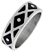 1/4" (7 mm) Sterling Silver Hand Made Band Ring with Native American Design size 8