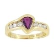 14K Yellow Gold Ruby and Diamond Ring