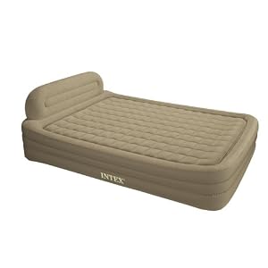 Intex Deluxe Frame Rising Comfort Queen Airbed with built-in A/C Pump