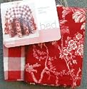 Martha Stewart Red Toile Table Cover and Overlay