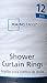 Basic Plastic Shower Curtain Rings - Clear - 2 Pack
