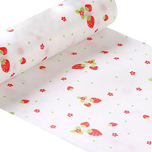 Yontree Cute Strawberry Shelf Contact Paper Kitchen Table Cabinet