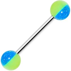 Funky Glow In The Dark Barbell Tongue Ring
