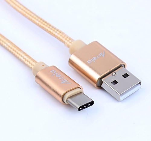 XGL Type C Cable [1 pack] 3.3ft USB 3.1 Type C to Type A Braided Nylon Cable with Aluminum Connector for Macbook, LG G5, Nexus 6P,Nexus 5X, charging cable data sync, Gold