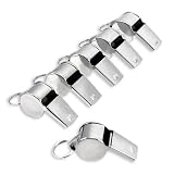 Sports Whistles - 6 Pack - Stainless Steel