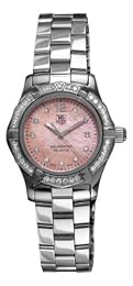 Tag Heuer Women s WAF141B BA0824 Aquaracer 27mm Stainless Steel Diamond Mother-of-Pearl Dial Watch