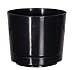Dynamic Design SD0612BK Hi Gloss 6-Inch Poly Planter with Attached Saucer, Black