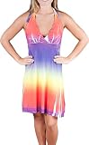 Alki'i Rainbow Print Sublimation Casual Evening Party Cocktail Sun Dress