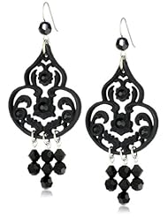 Tarina Tarantino "Classic" Jet Black Chandelier Style Earrings