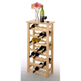 Simple Clean Design Beech Finish Wine Rack